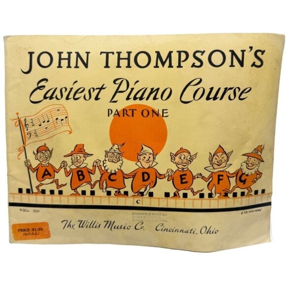 John Thompson's Easiest Piano Course pt 1 book paperback 1955 english READ - Picture 1 of 5